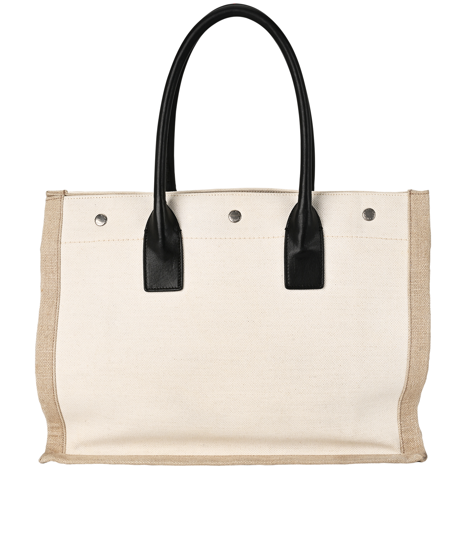 Rive Gauche Tote, &pound;495, Handbags, Beige, Canvas/Leather, Back view